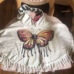 Paper wings fringed poncho 3-4yrsyrs